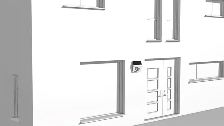 Tomorrow's formula for illuminated house numbers.