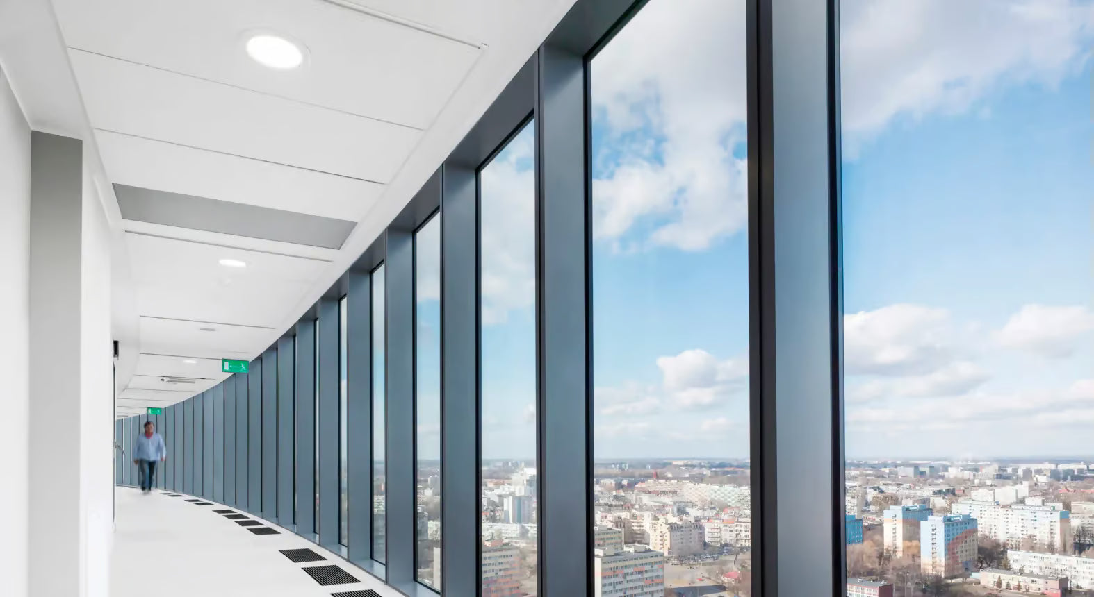 A corridor sensor that points the way. Both in technology and design.