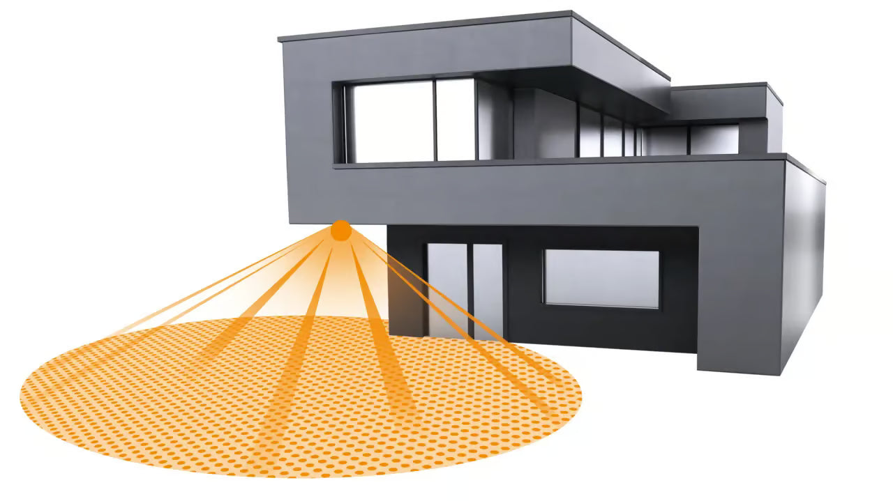 Slips into the background. And detects every movement.