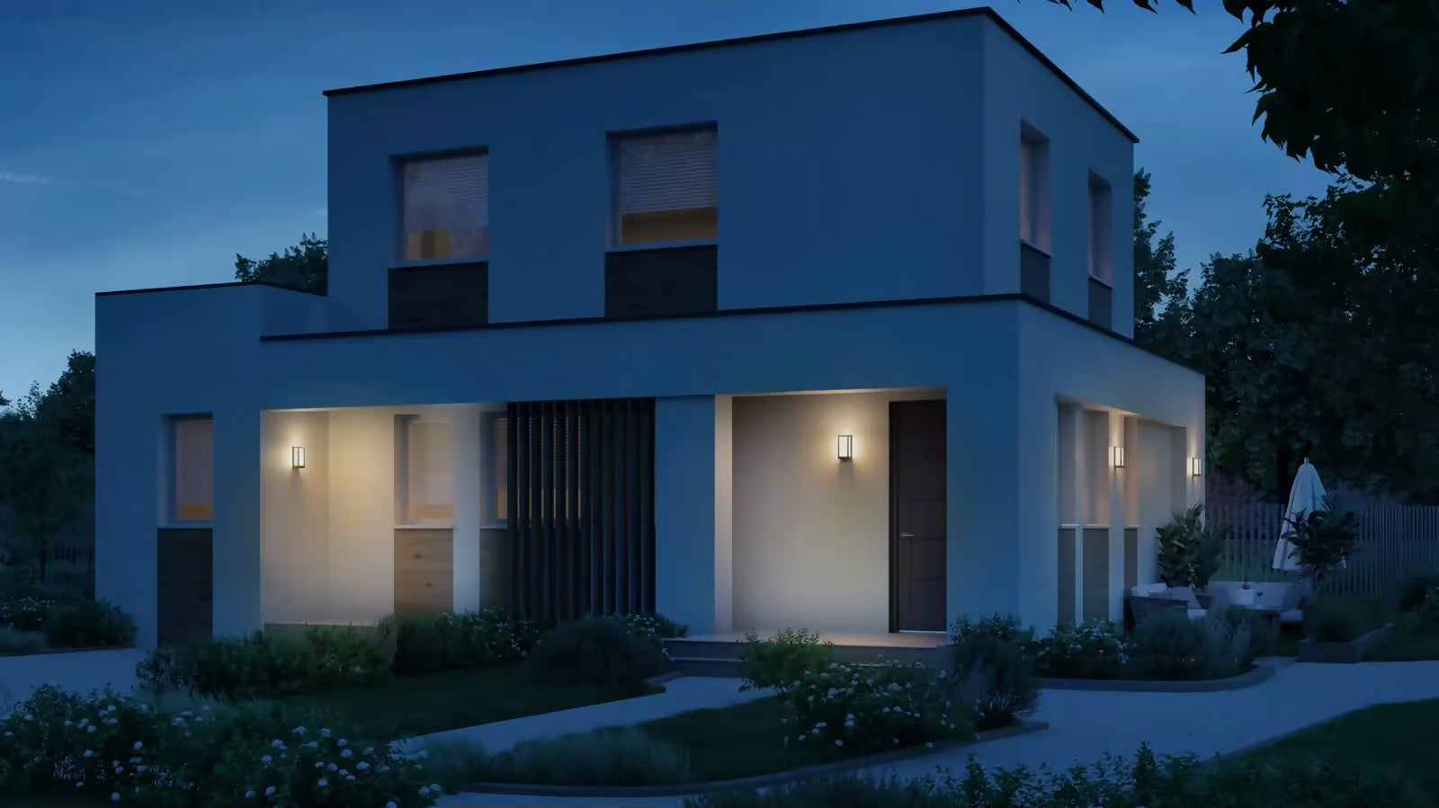 Upright house lighting.