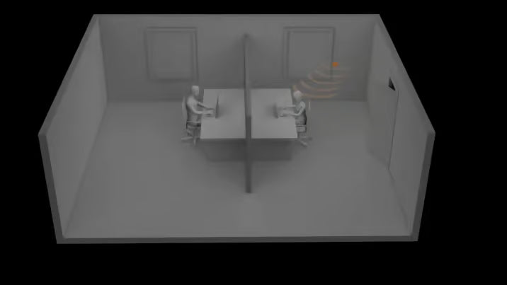 Detects without obstructions. Space-filling and sensitive.